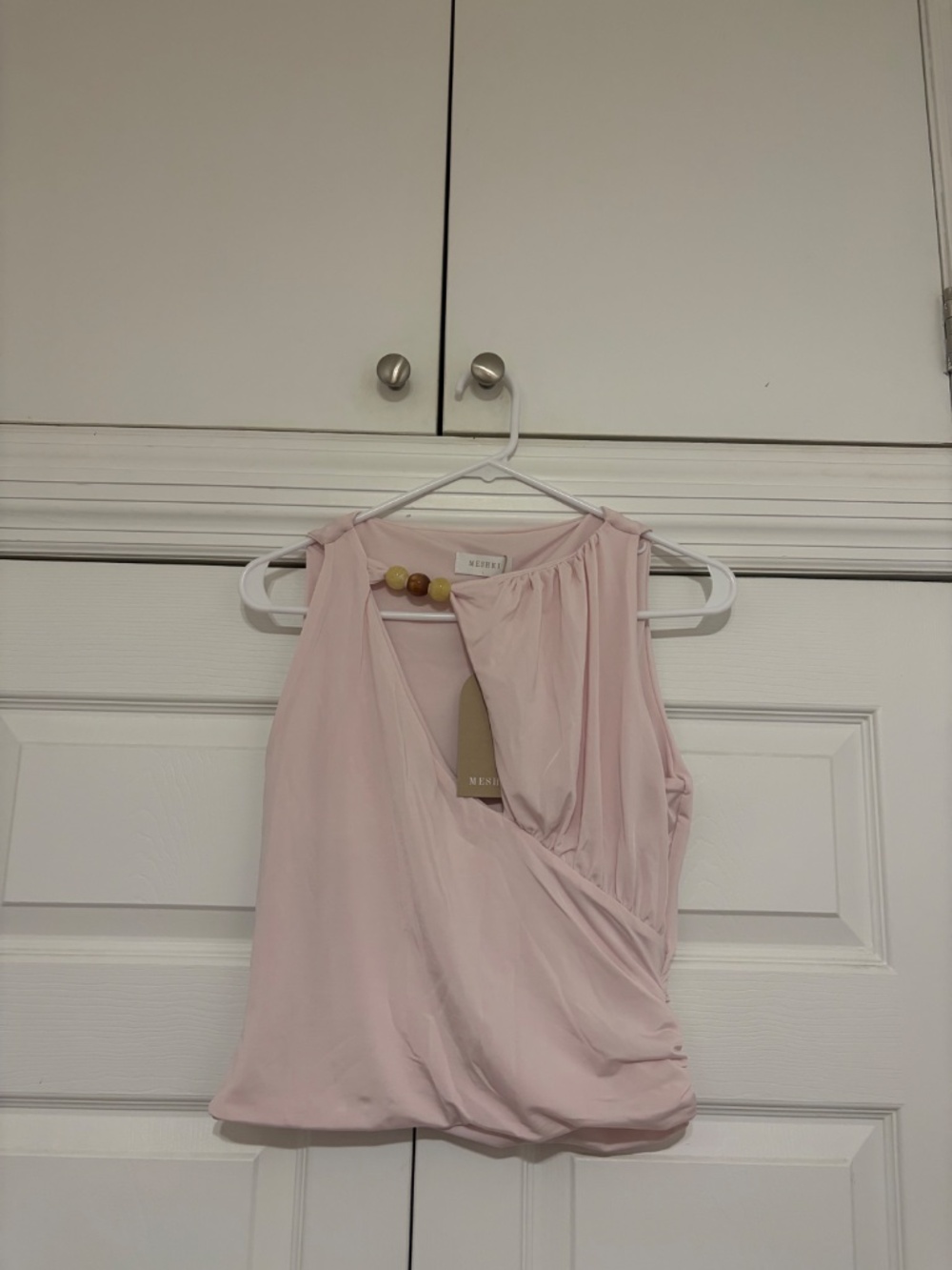 NWT Meshki Alicent Slinky Beaded Top